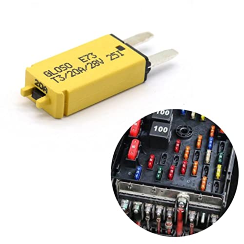 Disyuntor de circuito 12V-24V rearmable manual con fusible pequeño 20A automoción 5