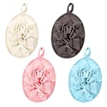 4 Pcs Larger Lightweight Travel Size Loofah, Bath Sponges Mesh Balls for Body Scrubber Exfoliator, Terry Cloth Small Mini Travel Sponges for Men Women Body Scrubber Bath Sponge