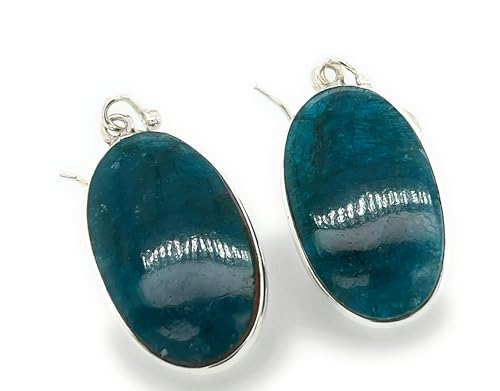Natural Neon Blue Apatite 925 Solid...