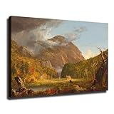 A View of The Mountain Pass The Notch of The White Mountains_Thomas Cole Print Poster Canvas Image Printing Wall Art Decor Aesthetics Living Room Bedroom Home Background Famous Paintings Printmaking (12x18inch-Unframed)