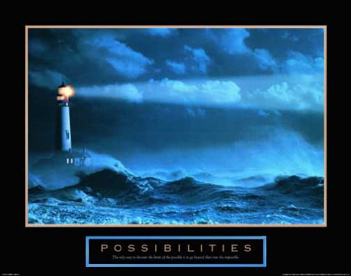 Possibilities Lighthouse Framed Motivational Poster