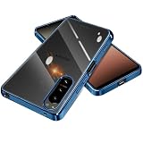 【FULEEYUHN】Sony Xperia 5 IV ケース クリア 軽量 薄型 黄変防止 SO-54C SOG09 対応 スマホケース 上質TPU素材 米軍MIL規格取得［耐衝撃 擦り傷防止 落下防止 携帯便利］ストラップホール付き エクスペリア 5 IV カバー 透明(ブルー)