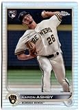2022 Topps Chrome Refractor #80 Aaron Ashby RC Rookie Milwaukee Brewers MLB Baseball Trading Card