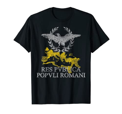 Águila del Imperio Romano, laurel, mapa Res Publica resistió la camiseta Camiseta