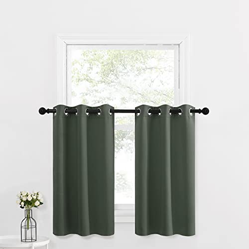 NICETOWN Valances and Tiers for Bathroom, Kitchen Farmhouse Style Short