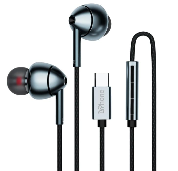 Casque filaire USB-C avec DAC écouteurs métal pour iPhone 15 16 Samsung Huawei