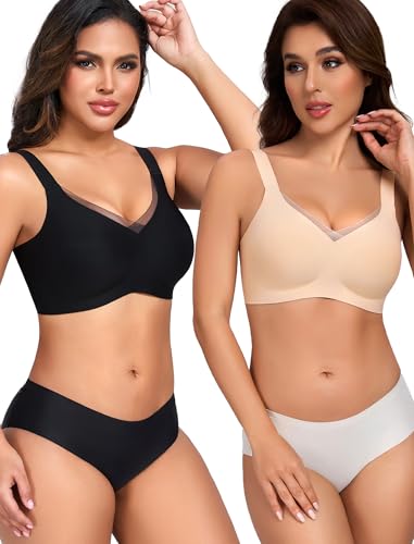 Image of Gailife Crossover Bras for Women No Underwire Wireless Bralettes Seamless Supportive T Shirt Everyday Bras