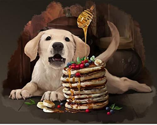 Peinture au diamant 5D kit complet strass broderie chien 30x40cm
