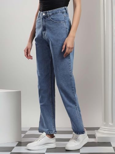 Image of KOTTY Women High Rise Straight Jeans