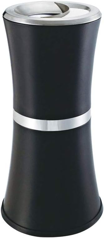 Waste Bins,Trash Can Ashtray Trash Can 12L Stainless Steel Trash Can Ashtray Trash Can Outdoor Indoor Round Ashtray Trash Can Vertical Trash Can 27.55 Inches Commercial Garbage Can/Metallic/a