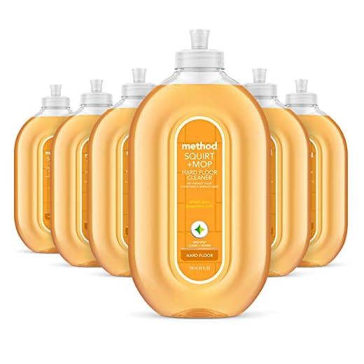 method Hardwood Floor Cleaner Squirt + Mop, Ginger Yuzu, 25 fl oz, 6 Pack