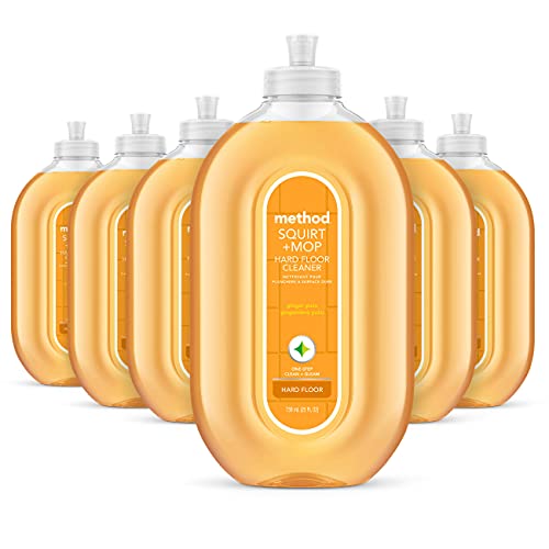 Method Hardwood Floor Cleaner Squirt + Mop Bottle, Ginger Yuzu, For Sealed Hardwood and Laminate Floors, 25 Fl Oz (Pack of 6) by Method - Used condition - US$29.52