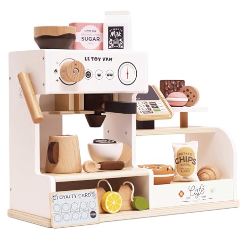 Machine à café barista en bois FSC Petit Jour le cadeau d'anniversaire idéal pour enfant 3+