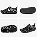 STQ Toddler Water Shoes Boys Girls Quick Dry Closed-Toe Aquatic Sport Sandals for Summer All Black 9 M US Toddler