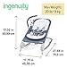 Ingenuity Gas Relief and Anti-Colic Baby Bouncer Seat and Rocker, Gentle Belly Message to Relax and Soothe Bellies, Instant Tummy Soother, 20 Songs and Melodies – Chambray Blue