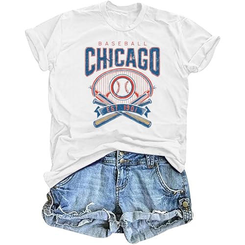 Baseball Shirt for Women Los Angeles Game Day Tee Skeleton Hands Graphic Fan Top Casual Vintage Style