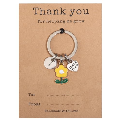 GINAZL Teacher Appreciation Keychain Thank You Gifts for Women Last