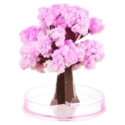 Mini Crystal Growing Kit with Cherry Blossom Tree, Paper Tree Desk Decor for Kids(Style 2)