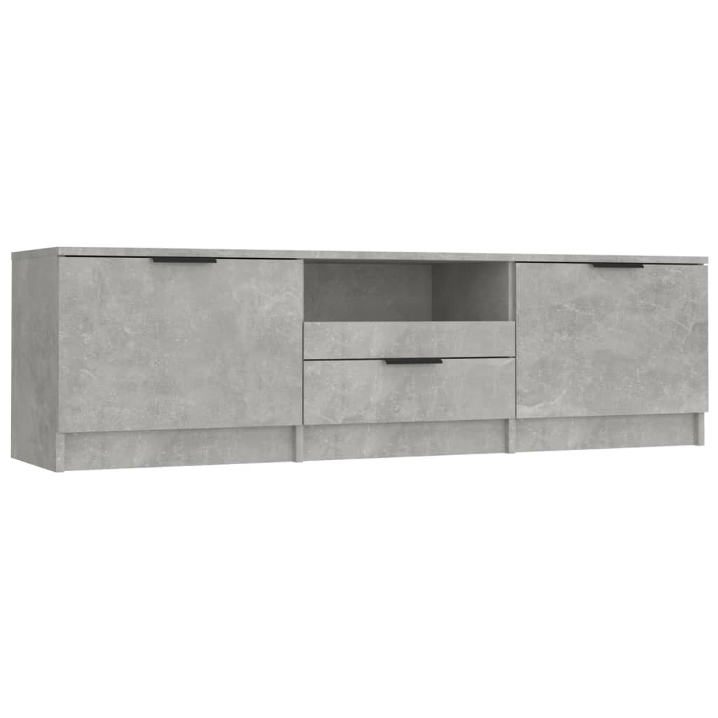 scaffetto tv in grigio concrete multilivello misure 140x35x40_cm