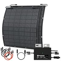 Solarway® 450W Balkonkraftwerk 800W komplett Steckdose - flexible 225W Solarmodule - Solaranlage Komplettset - keine Halterung nötig, Kabelbinder inklusive