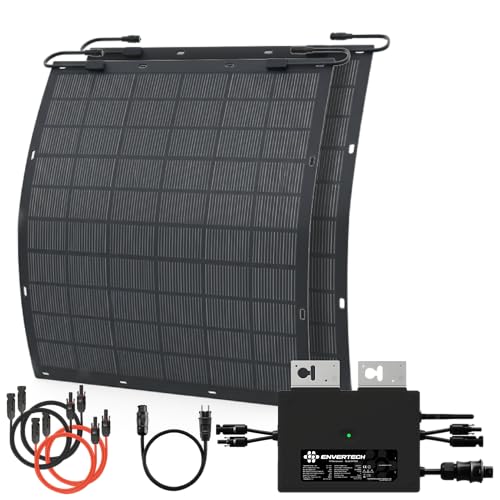 Solarway 450W Balkonkraftwerk 800W komplett Steckdose - flexible 225W Solarmodule - Solaranlage Komplettset - keine Halterung nötig Kabelbinder inklusive