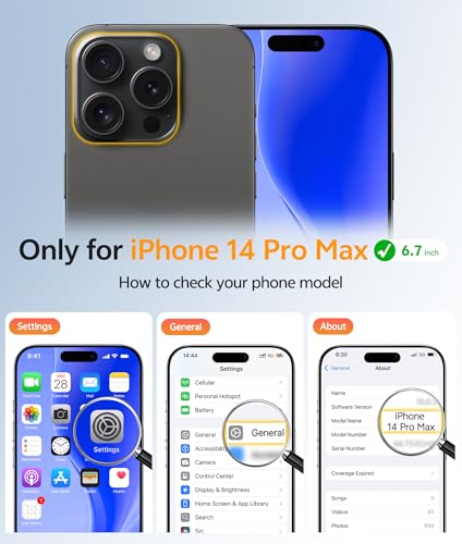 Image of FNTCASE for iPhone 14 Pro Max Case: [Compatible with Magsafe] Translucent Matte Cases with [Full Camera Protection] [Screen Protector] Military Grade Shockproof Protective Phone Cover - Blue