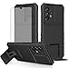 Asuwish Phone Case for Samsung Galaxy A32 5G 2021 6.5 inch with Screen Protector and Slide Camera Cover Kickstand Stand Protective Cell Accessories M32 G5 A 32 32A S32 SM-A326U A326U Women Men Black