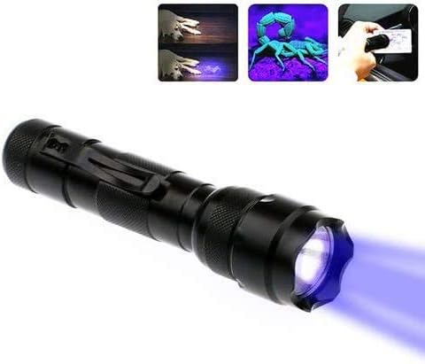 XLENTGEN UV Flashlight Rechargeable 365nm Black Light Powerful Ultraviolet LED Flashlights for UV Resin Glue Curing, Rocks and Minerals Glowing, Pet Cat Pee Urine Stain, Scorpions and Leak Detecting