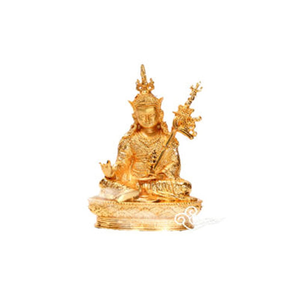 Ygakx Buddha Statue Home Garden Decor Ornament Sculptures Tantra Tibetan Buddhism Small Gilded Buddha Statue Guru Padmasambhava