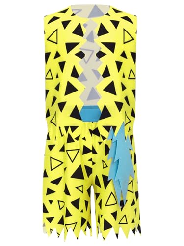 Sxiwei Kids Boys Sleeveless Opening Tank Top Jagged Trim Vest with Shorts Caveman Clothing History Outfits3