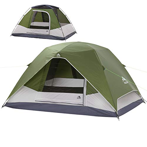 Camping Tent with Rainfly, 2/4/8 Person Tent,Waterproof Windproof Family Tent with Mesh Windows, Easy Set Up for Hiking and Outdoor for All Seasons