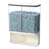 Dispenser di detersivo per lavatrice, conservazione di sali da bagno, grani e prodotti secchi, con silicone sigillato e contenitore per ammorbidente, per casa, bagno, doccia e camera da