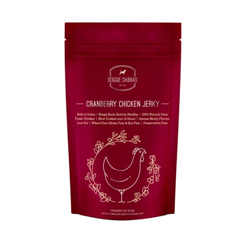 Doggie Dabbas Cranberry Chicken Jerky|Natural Farm Fresh Chicken | Strengthens Immune System | Preservative Free | High Protein Dog Treat -1020 g (Pack of 12) (B0CKQYZ53M) Amazon Price History, Amazon Price Tracker