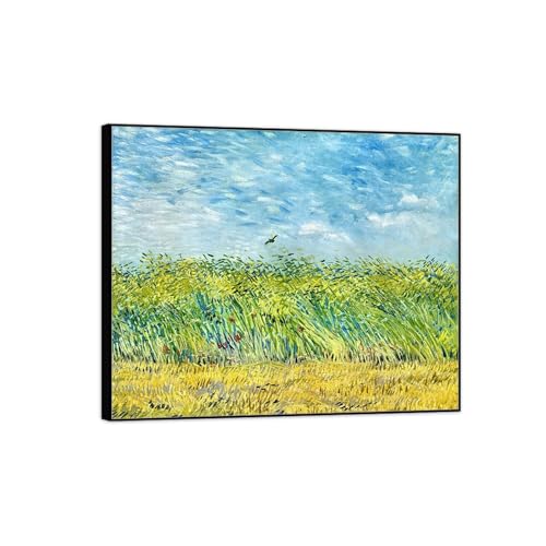 Célèbre Peinture à l'huile sans Tracas de Cadre Toile Prête à Accrocher Champ de Blé Salon 40x50cm