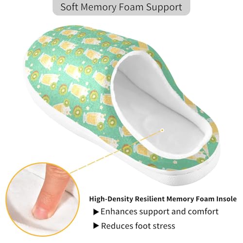 Kiwi Dessert Mens Womens Slippers Cozy Memory Foam Slippers Slip On Warm House Shoes for Indoor Outdoor Size 16/17 23011053