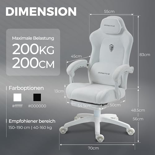 Sedia da gaming, ergonomica, con cuscino lombare massaggiante, poggiatesta regolabile in altezza, cuscino ispessito, poggiapiedi allungabile, braccioli regolabili, velluto in microfibra - Sedia gaming - Immagine 2