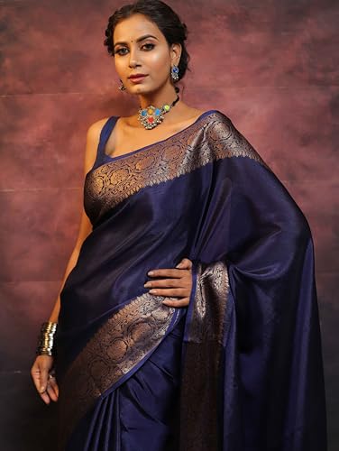 Image of Sugathari Women's Banarasi Saree Pure Kanjivaram Silk Saree Soft new ladies 2025 Design Wear Pattu Sarees Sadi Party Sari collections With Blouse Piece (San Pari-225)