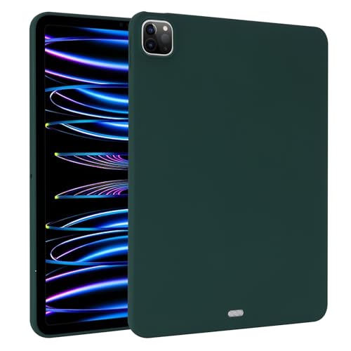 Protection iPad 10e génération silicone premium et coque rigide vert foncé
