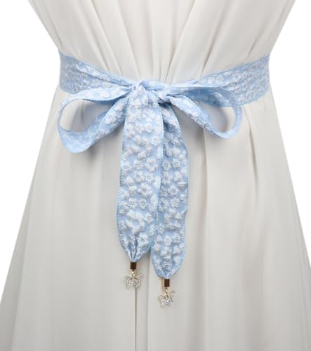 NIDMIDO Cotton Dress Sash Belt for Women Dresses Tie Bow Waist Belts Prom  Satin Wide Belt Wraps With Butterfly - Product Details