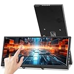 Prechen 12.3 Inch Touchscreen Secondary Monitor, IPS Stretched Bar LCD Travel Touch Display 1920 * 720 HDMI USBC, Portable Touch Screen for Laptop Computer Windows GPU CPU RAM Monitoring