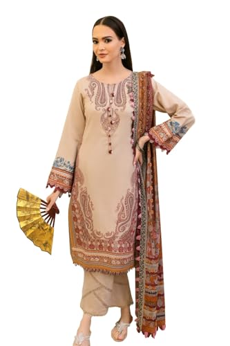 Image of SAMREEN TEXTILE Women's Cotton Floral Printed Unstitched Salwar Suit Dress Material With Dupatta