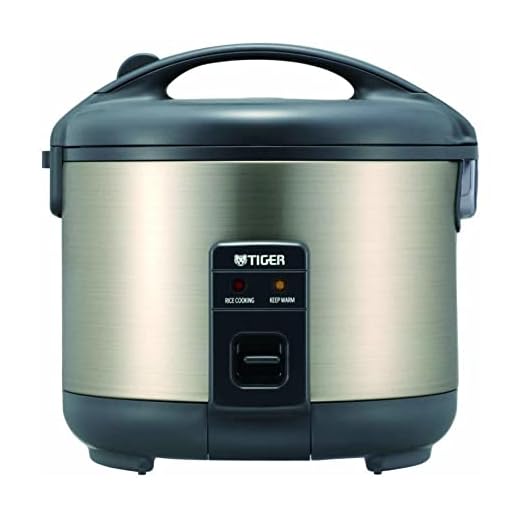 Tiger JNP-S18U-HU 10-Cup (Uncooked) Rice Cooker and Warmer, Stainless Steel Gray