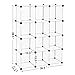 SONGMICS Cube Storage Organizer, Set of 12 Plastic Cubes, Book Shelf, Closet Organizers and Storage, Room Organization, Bedroom Living Room, 12.2 x 36.6 x 48.4 Inches, White ULPC34L