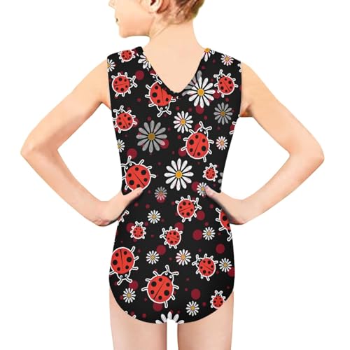 Image of INSTANTARTS Gymnastics Leotards Girl Dinosaur Dancewear Activewear Quick Dry