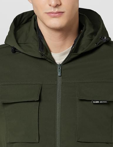 Image of Qube By Fort Collins Men's Regular Fit Lightweight Winter Jacket - Textured Fabric, Warm & Stylish Outerwear