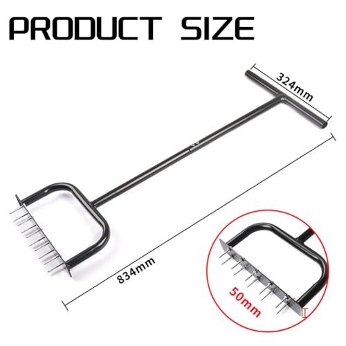 Manual Lawn Aerator - Metal Soil Aerating Tool for Yard and Garden Dethatching - Easy to Use Lawn Care Equipment - Image 6