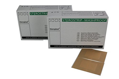 Sterostrip Hypo-allergenic Washproof Plasters, 7.5 x 5 cm, Pack of 50