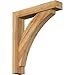 Ekena Millwork BKT0604X32X36THR05RWR Thorton Block Smooth Offset Brace, 32"D x 36"H Rustic Wood Bracket, 6" W Western Red Cedar (Rough Sawn)