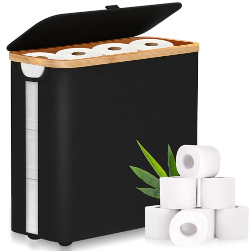 MKAKYES 28L Rangement Papier Toilette, Panier à Papier Hygiénique Pliable et Imperméable pour...