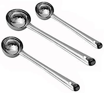Stainless Steel Big Size Cooking & Serving Spoons Set of 3 Big Size Laddle Cooking Spoon